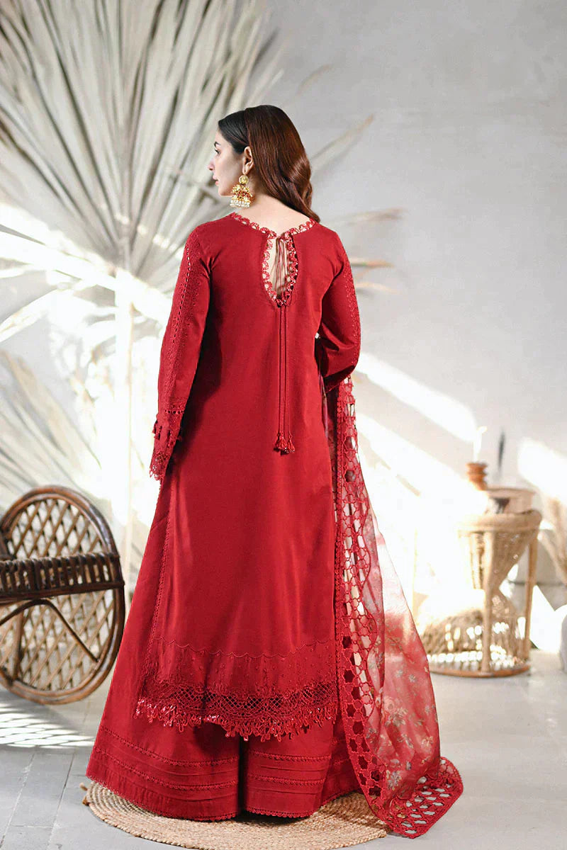 Qalamkar - SAAHIL LUXURY LAWN’23 - SP-13 ROMI - TC-326 - House Of Hania