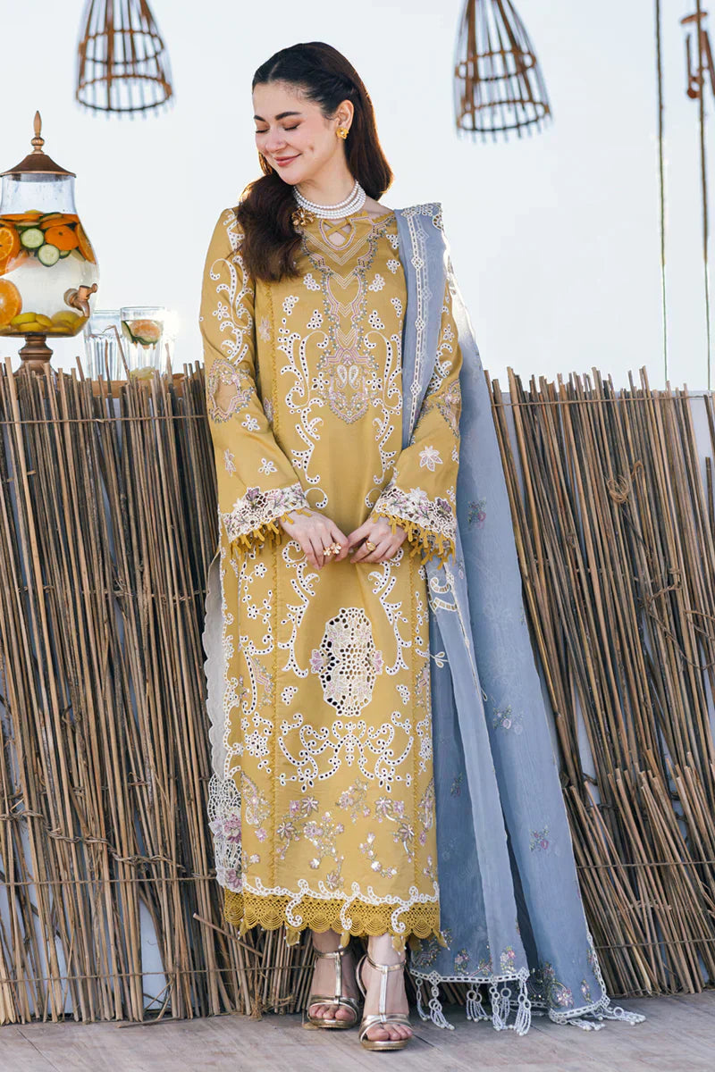 Qalamkar | Sahil Kinare Luxury Lawn | FP-03 SELMA - House Of Hania
