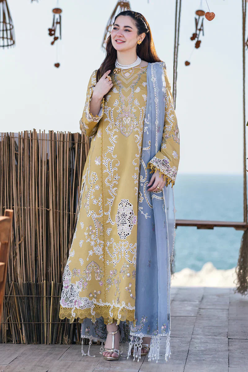 Qalamkar | Sahil Kinare Luxury Lawn | FP-03 SELMA - House Of Hania
