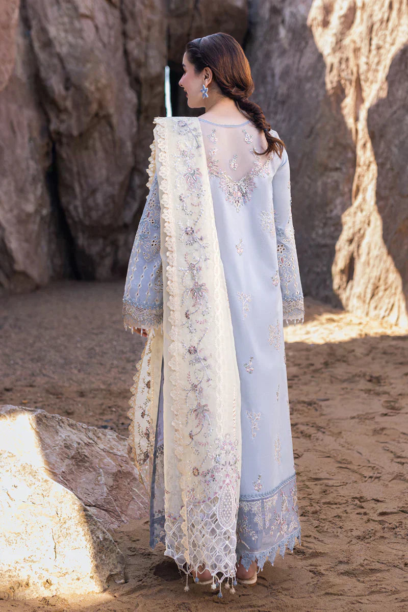 Qalamkar | Sahil Kinare Luxury Lawn | FP-04 FIRUZE - House Of Hania