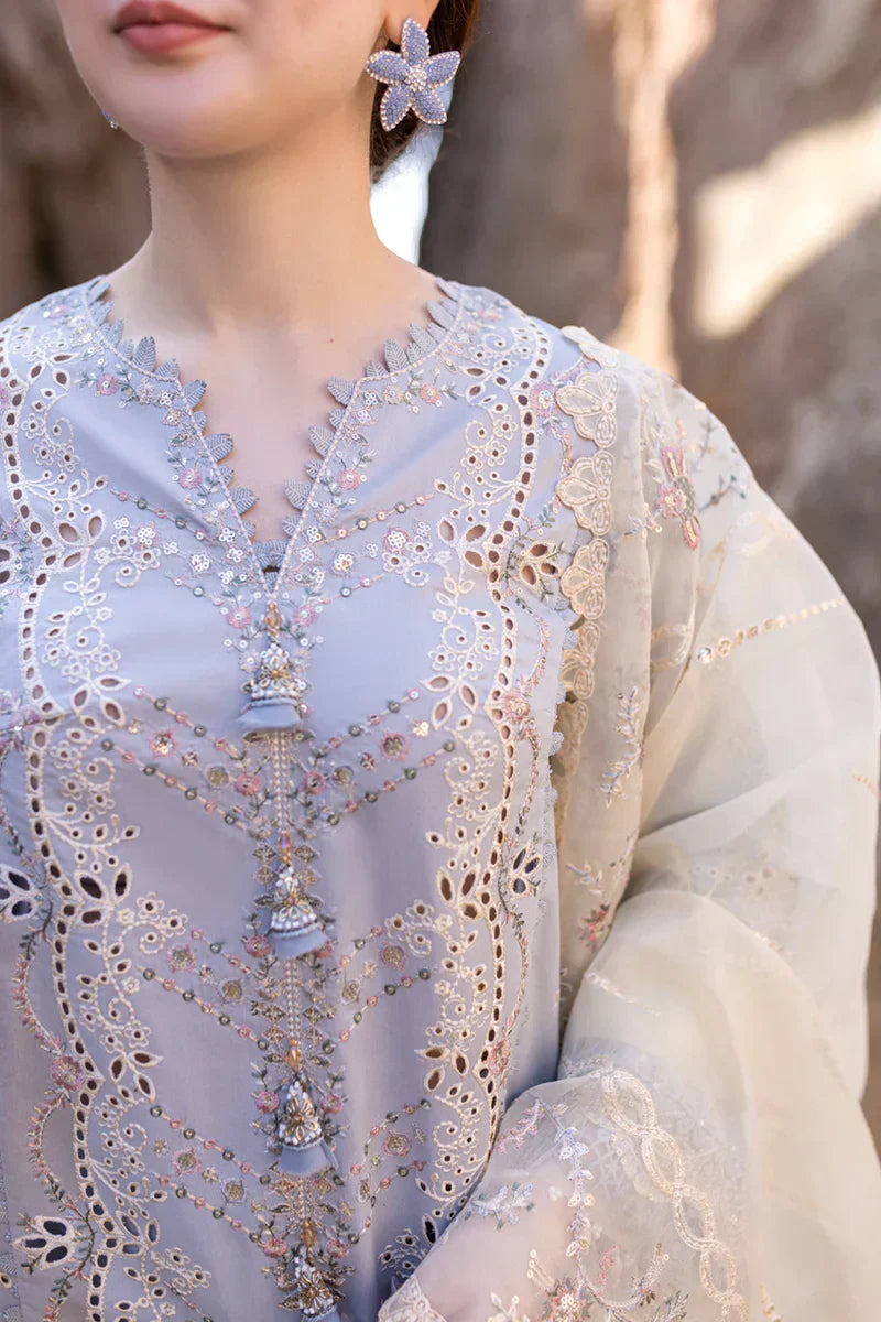 Qalamkar | Sahil Kinare Luxury Lawn | FP-04 FIRUZE - House Of Hania