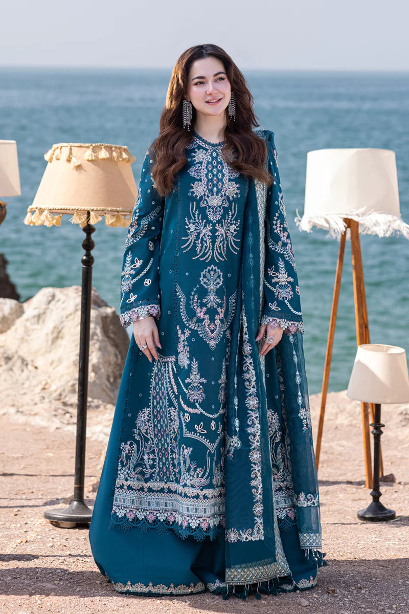 Qalamkar | Sahil Kinare Luxury Lawn | FP-16 KIRA - House Of Hania