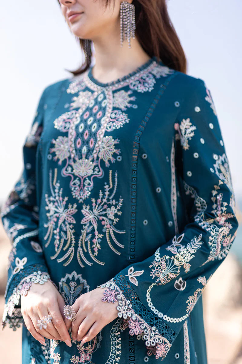 Qalamkar | Sahil Kinare Luxury Lawn | FP-16 KIRA - House Of Hania