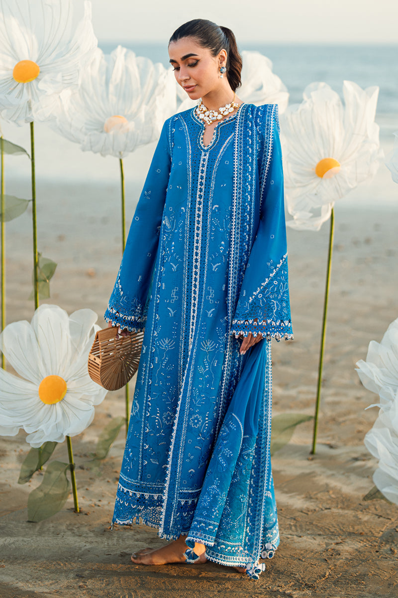 Qalamkar | Sahil Luxury Lawn | FK-03 VICTORIA - House Of Hania
