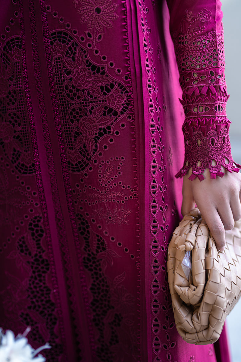 Qalamkar | Sahil Luxury Lawn | FK-11 VIOLET - House Of Hania