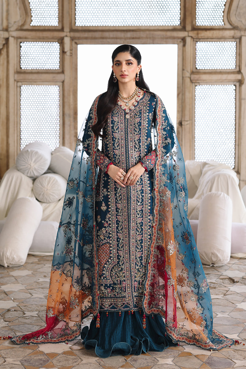 Qalamkar | Shadmaani Formals 25 | RH-02 NEELAM - House Of Hania