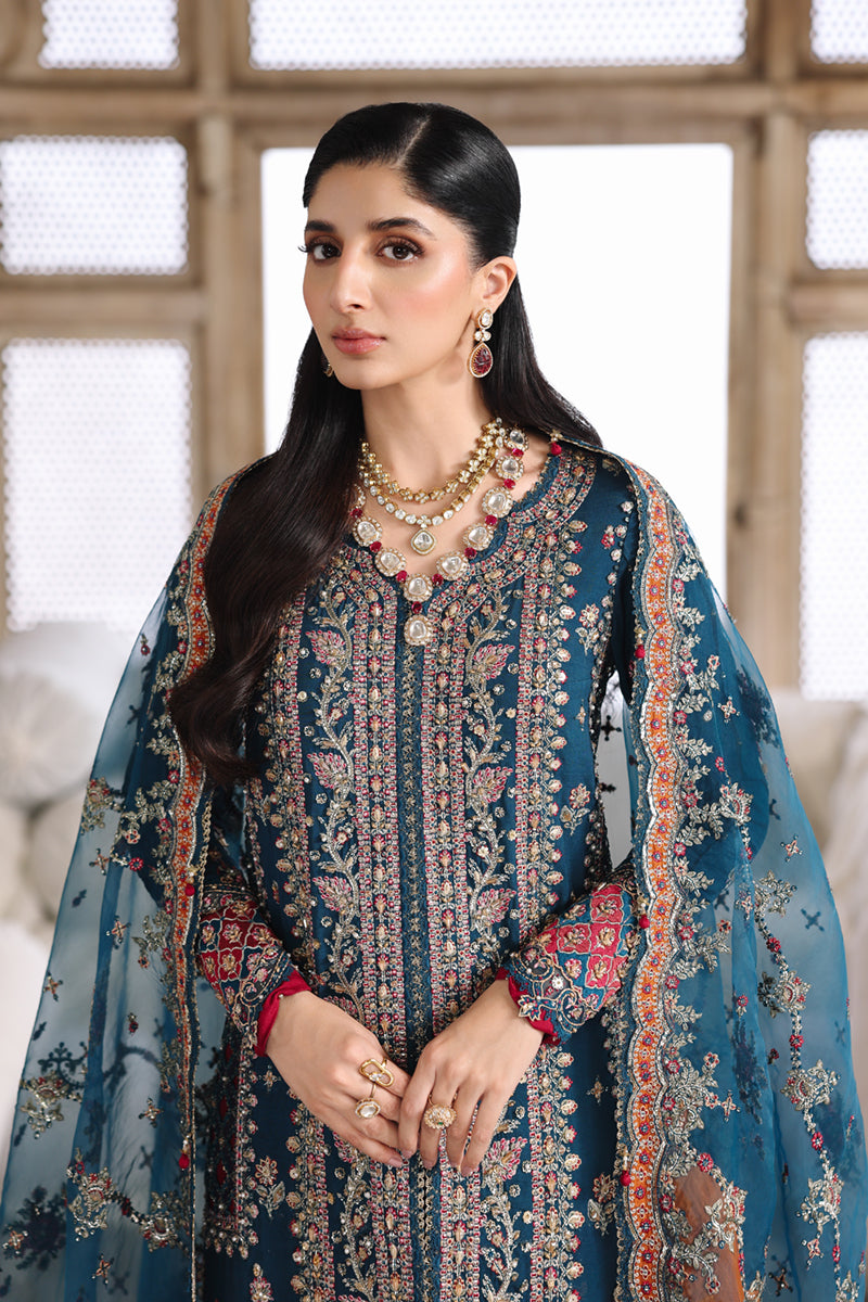 Qalamkar | Shadmaani Formals 25 | RH-02 NEELAM - House Of Hania