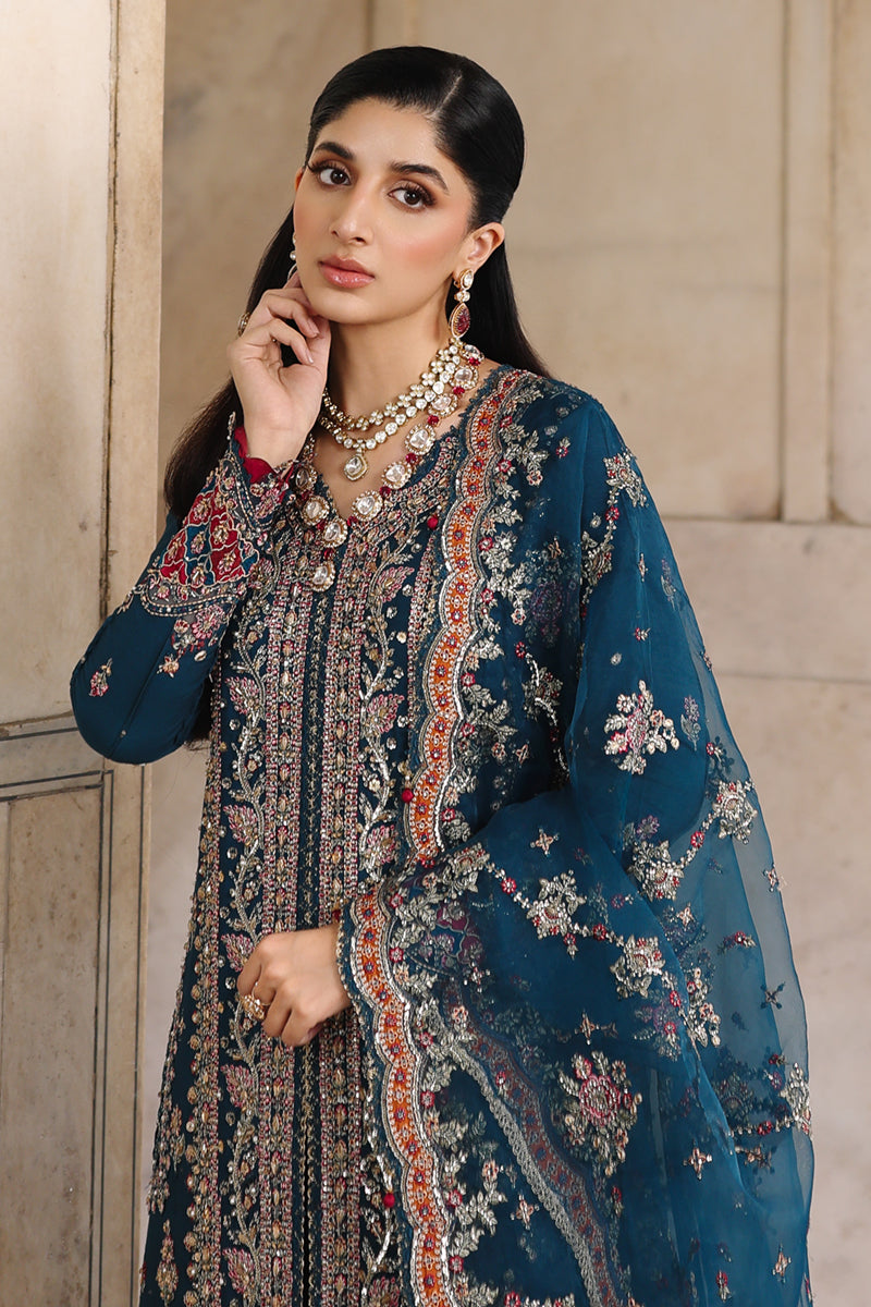 Qalamkar | Shadmaani Formals 25 | RH-02 NEELAM - House Of Hania