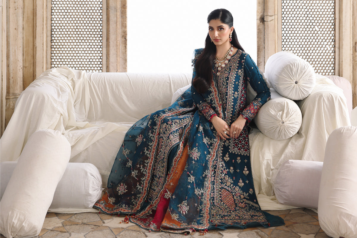 Qalamkar | Shadmaani Formals 25 | RH-02 NEELAM - House Of Hania