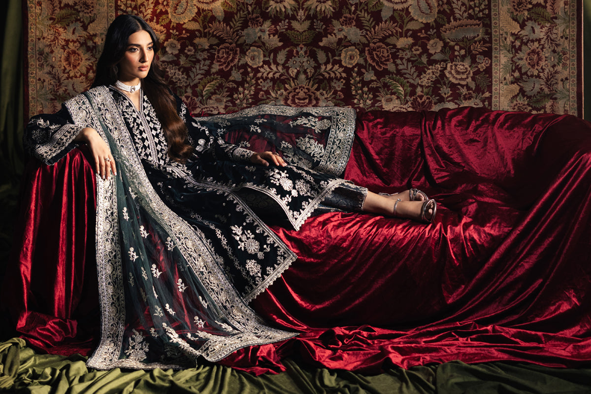 Qalamkar | Velvet Edit | BK-03 SAMIRA - House Of Hania