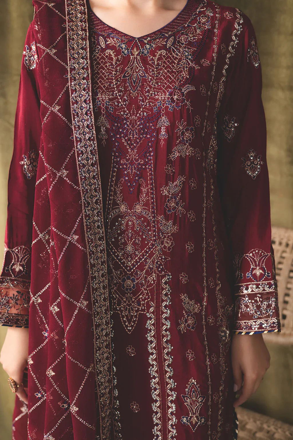 RAMSHA | Aangan Luxury Rawsilk Vol 01. | AA-101 - House Of Hania