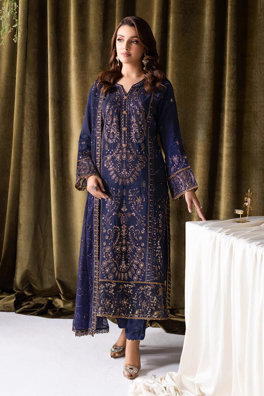 RAMSHA | Aangan Luxury Rawsilk Vol 01. | AA-103 - House Of Hania