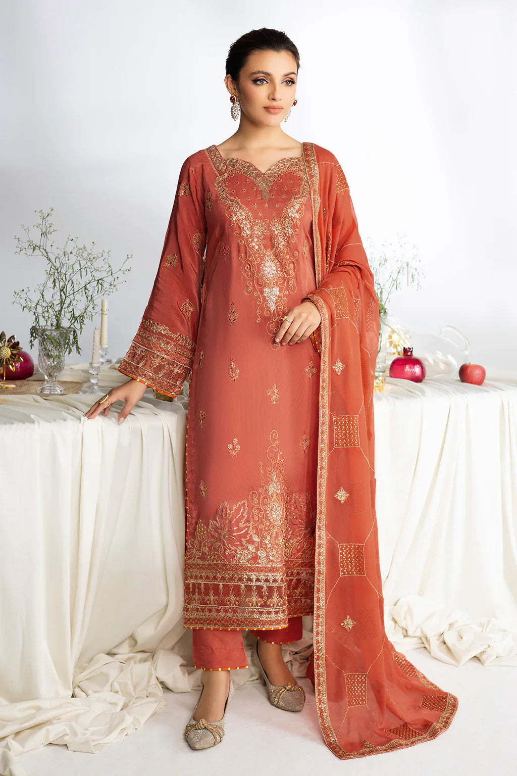RAMSHA | Aangan Luxury Rawsilk Vol 01. | AA-106 - House Of Hania