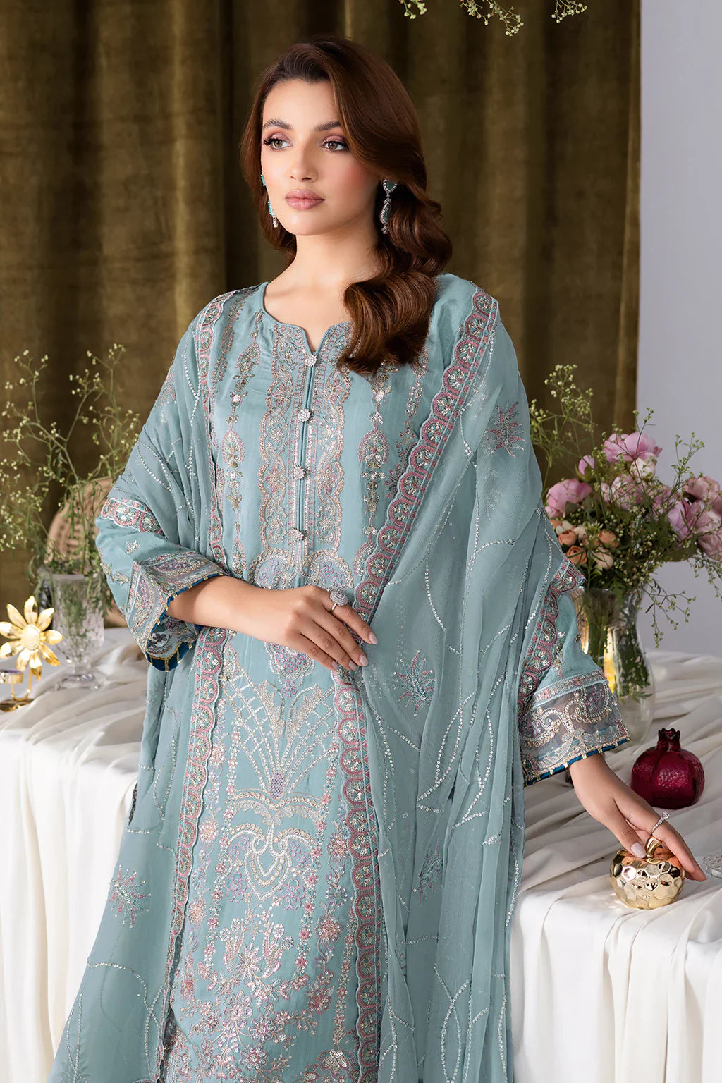 RAMSHA | Aangan Luxury Rawsilk Vol 01. | AA-109 - House Of Hania