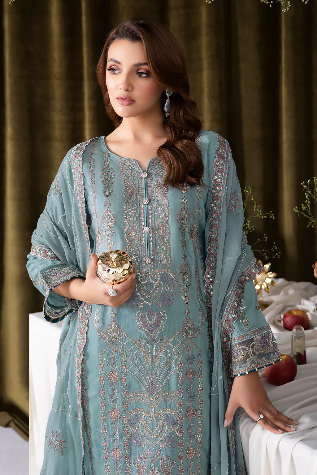 RAMSHA | Aangan Luxury Rawsilk Vol 01. | AA-109 - House Of Hania