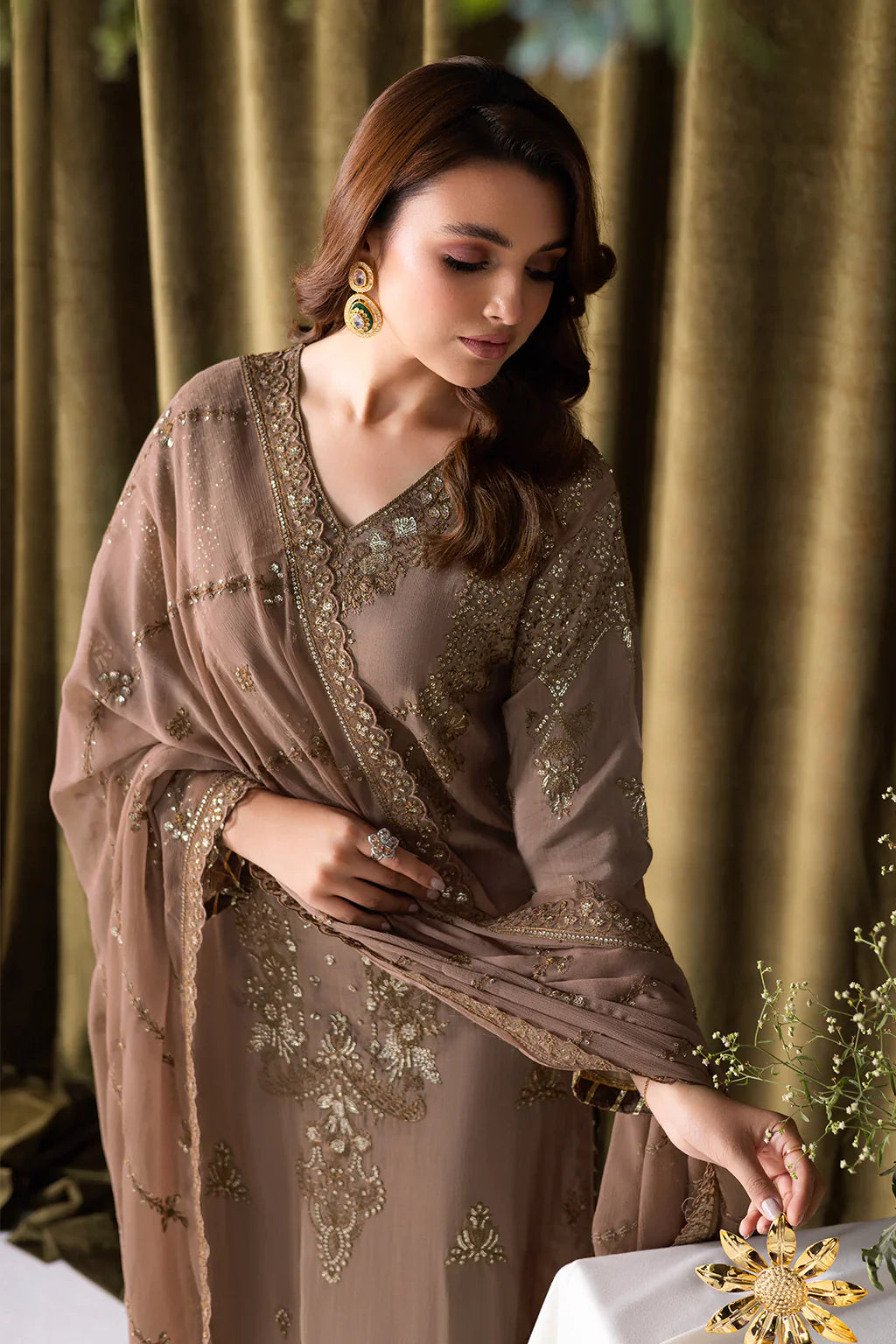 RAMSHA | Aangan Luxury Rawsilk Vol 01. | AA-110 - House Of Hania