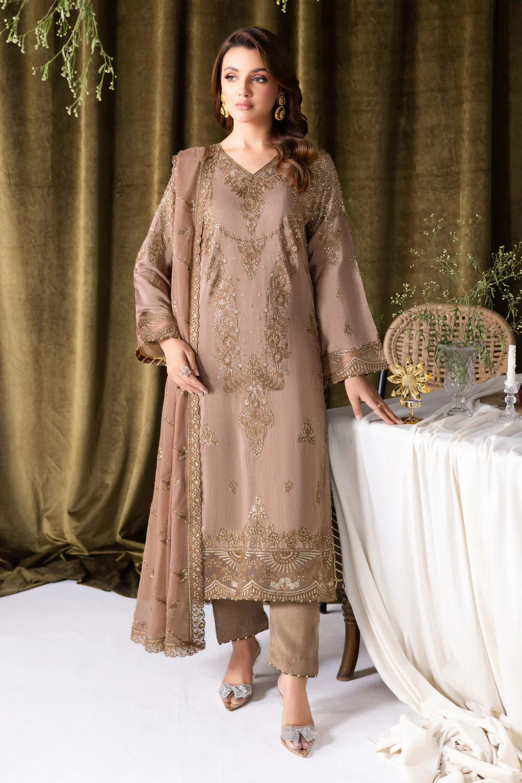 RAMSHA | Aangan Luxury Rawsilk Vol 01. | AA-110 - House Of Hania