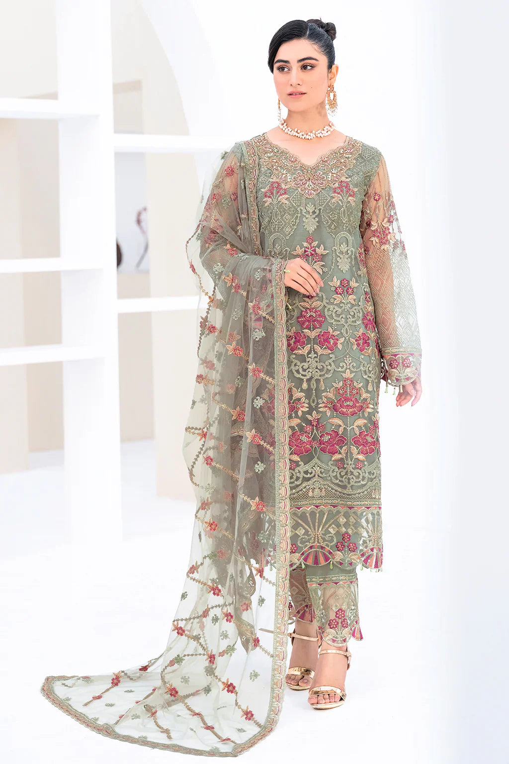 RAMSHA | Minhal Net Collection | M-802 - House Of Hania