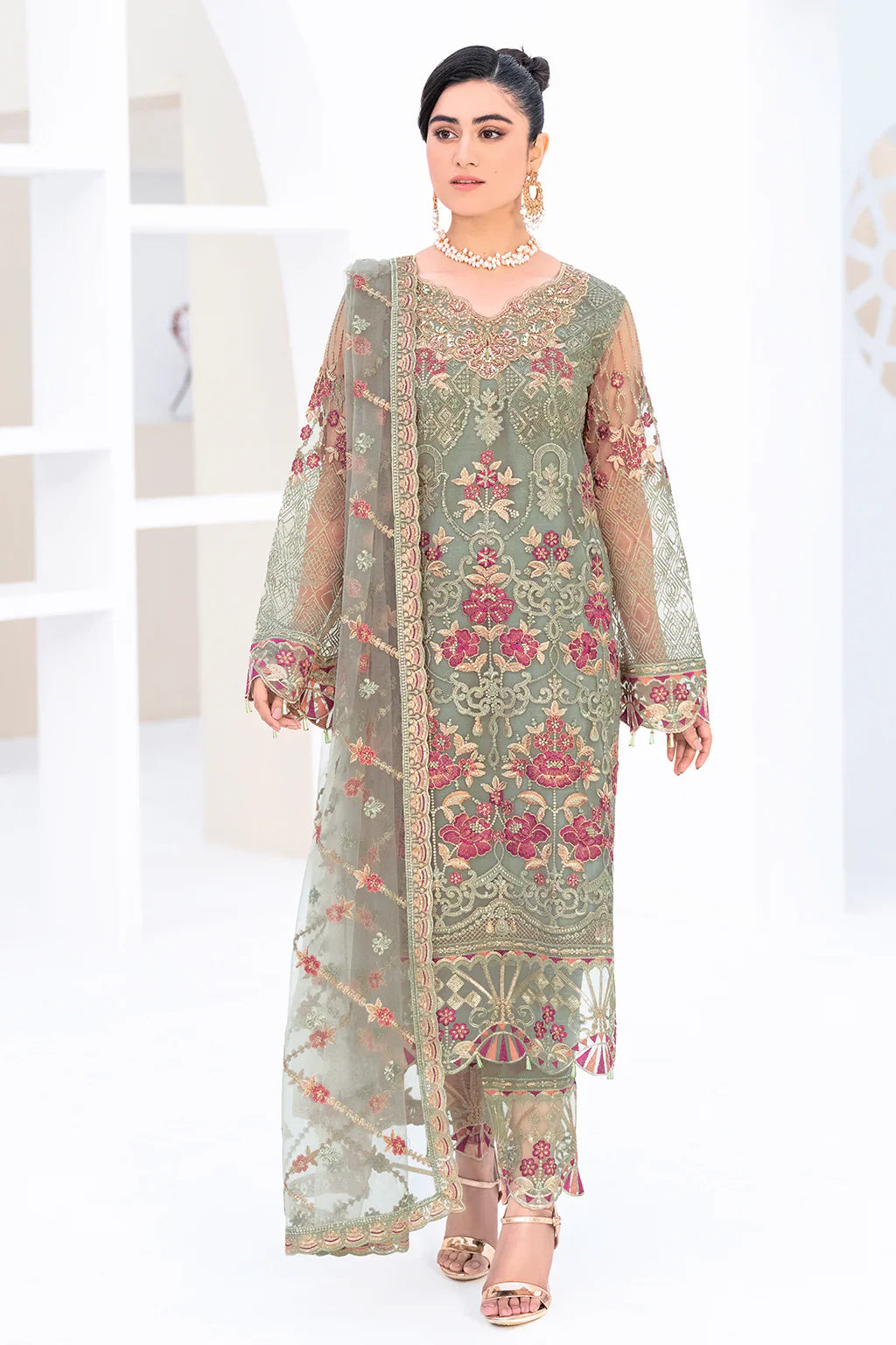 RAMSHA | Minhal Net Collection | M-802 - House Of Hania