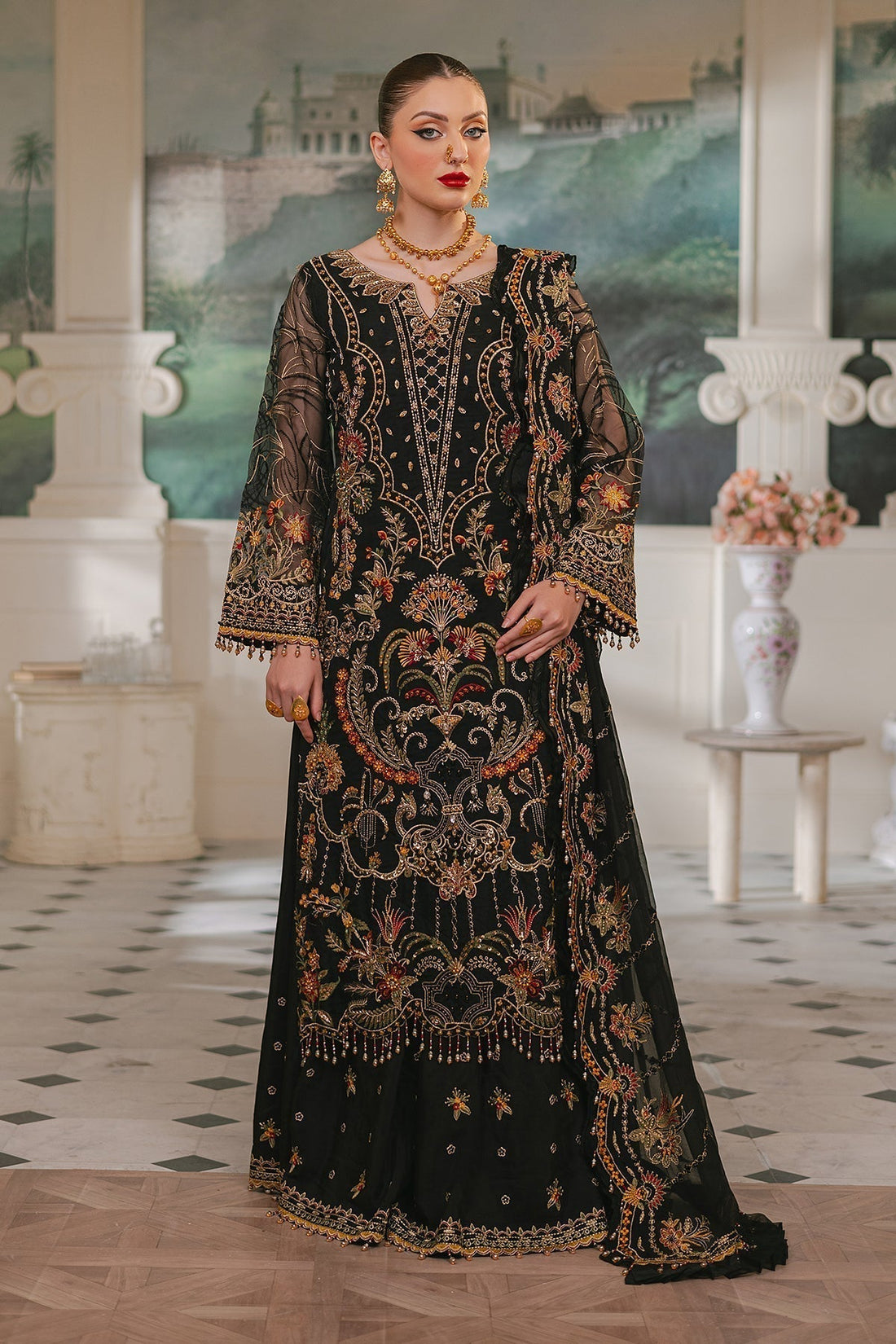 Raeesa Premium | Ada Premium Collection | HU - 46 Black Swan - House Of Hania
