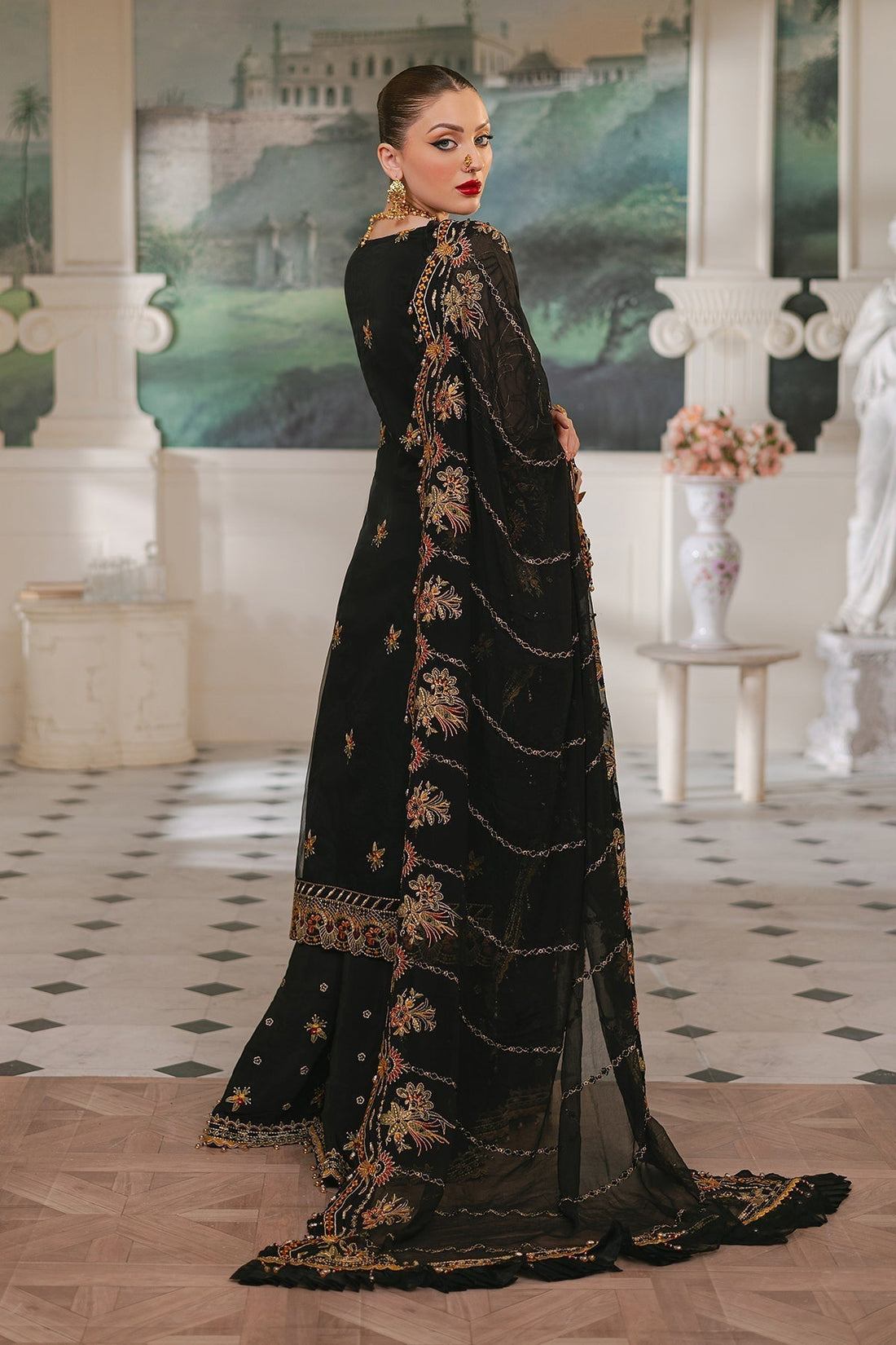 Raeesa Premium | Ada Premium Collection | HU - 46 Black Swan - House Of Hania