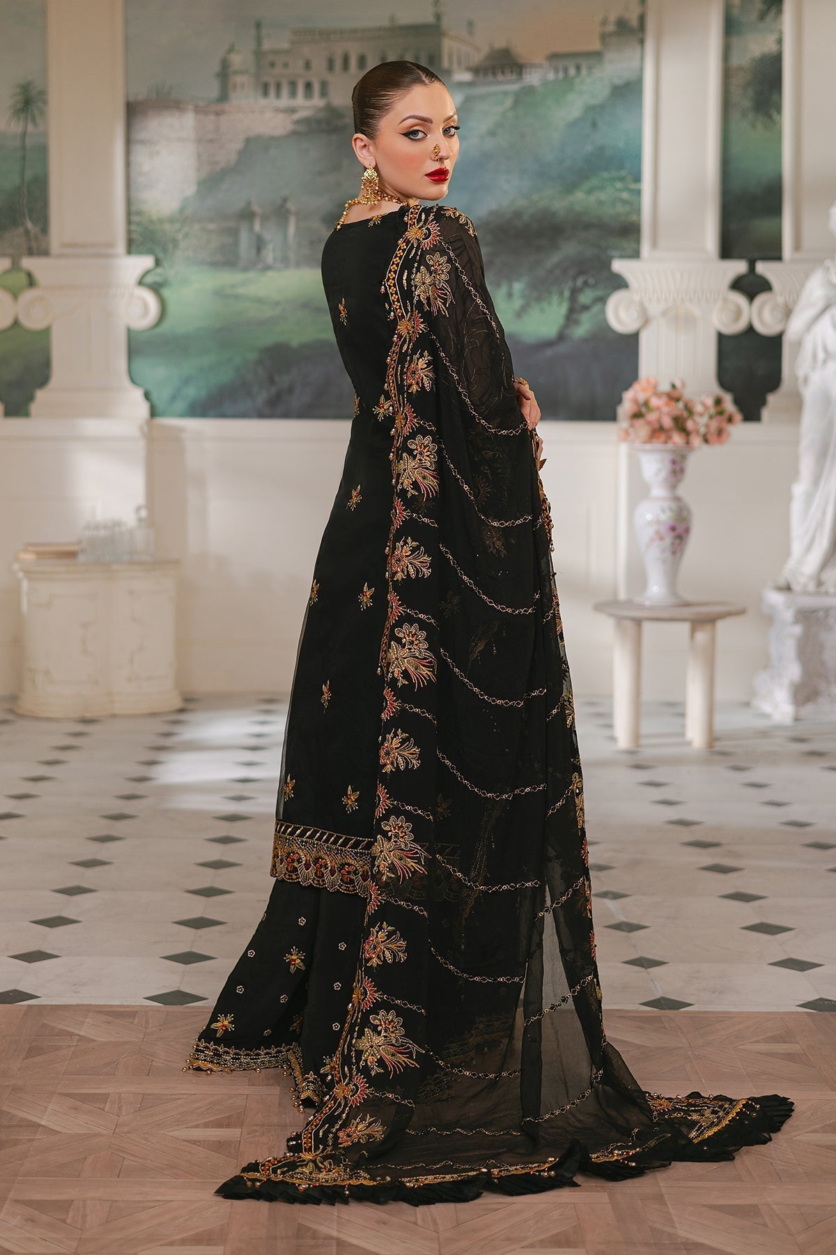 Raeesa Premium | Ada Premium Collection | HU - 46 Black Swan - House Of Hania
