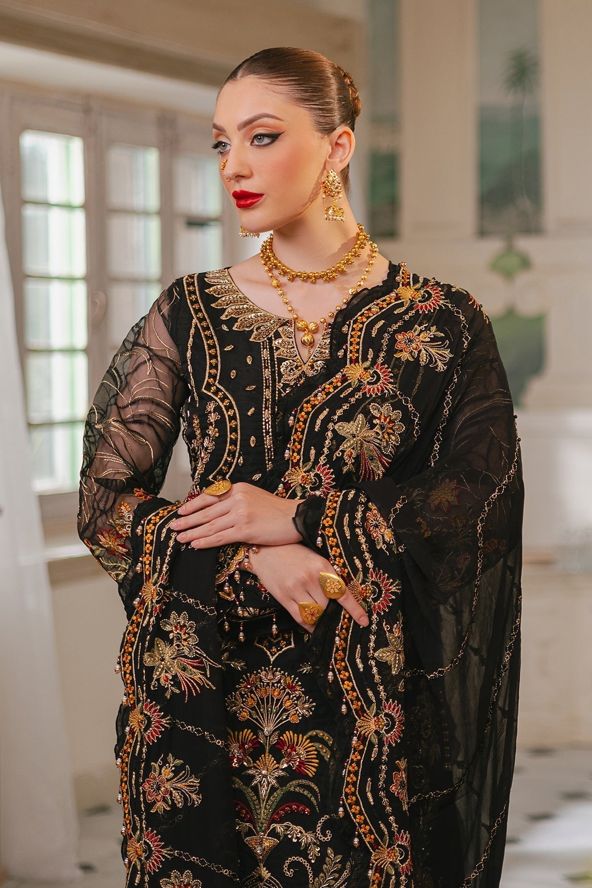 Raeesa Premium | Ada Premium Collection | HU - 46 Black Swan - House Of Hania