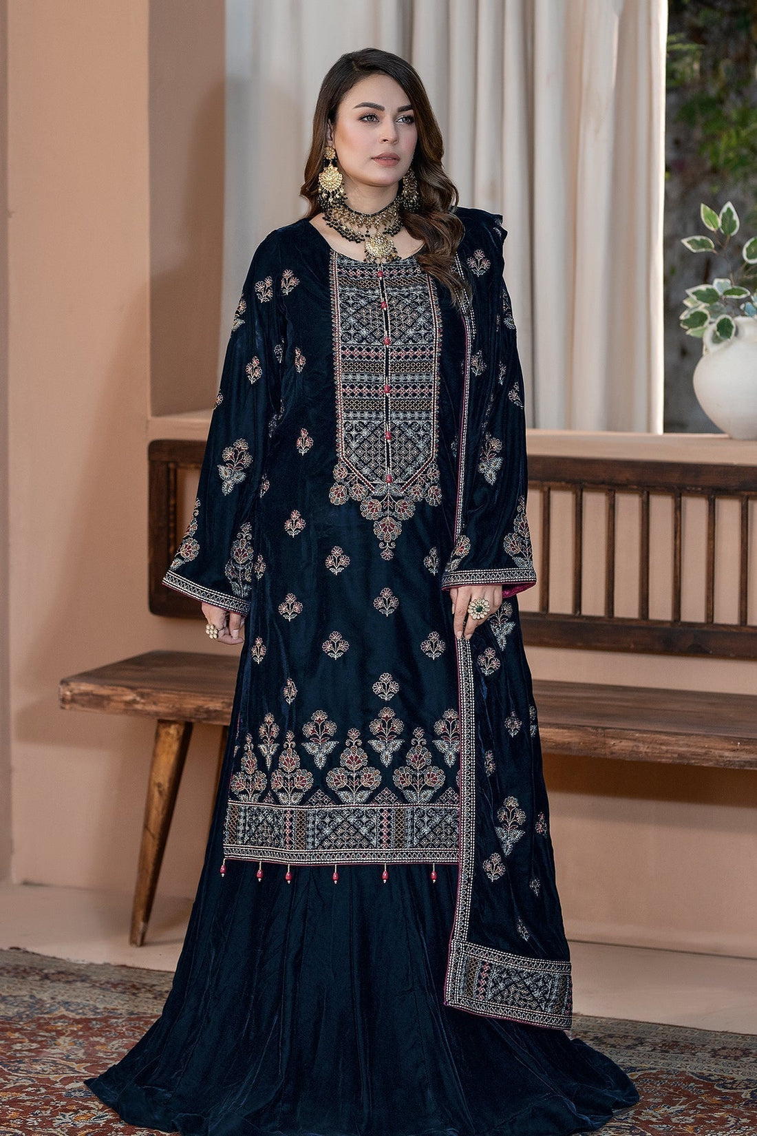 Raeesa Premium | Bareeza Velvet | VL-102 - House Of Hania