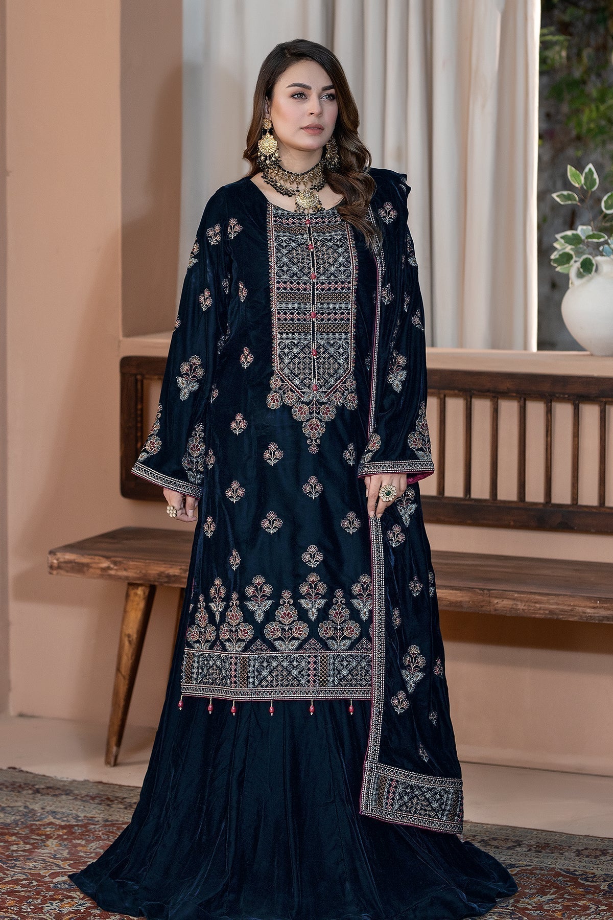 Raeesa Premium | Bareeza Velvet | VL-102 - House Of Hania