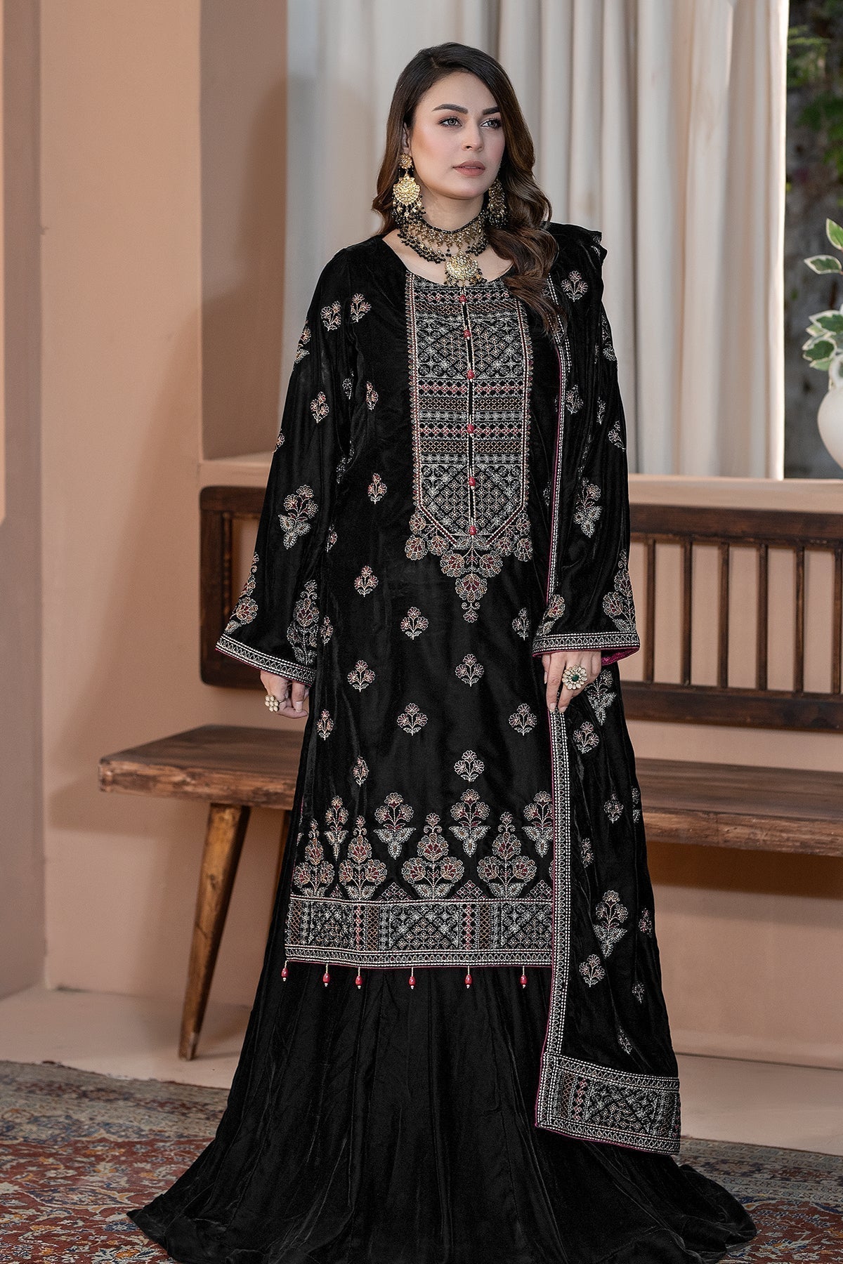 Raeesa Premium | Bareeza Velvet | VL-102 - House Of Hania
