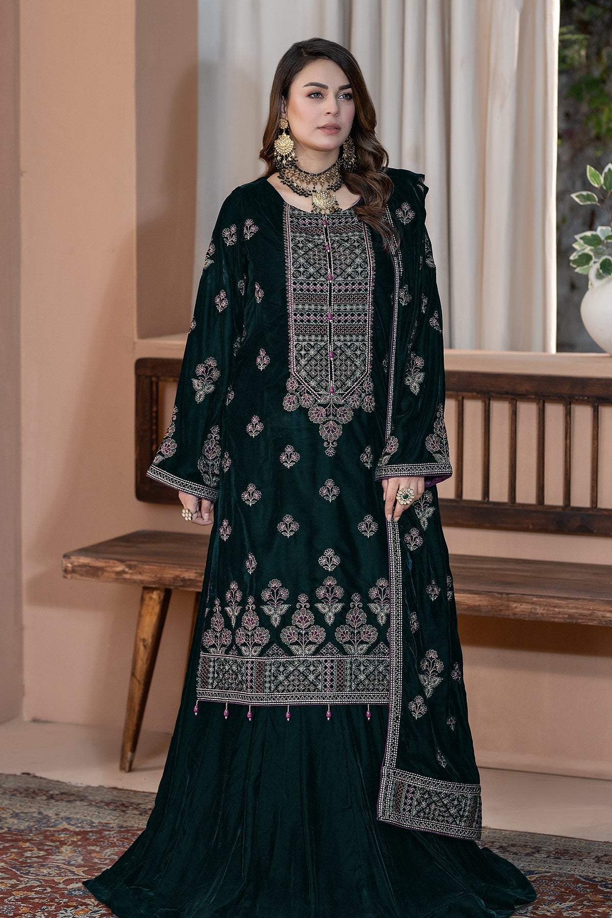 Raeesa Premium | Bareeza Velvet | VL-102 - House Of Hania
