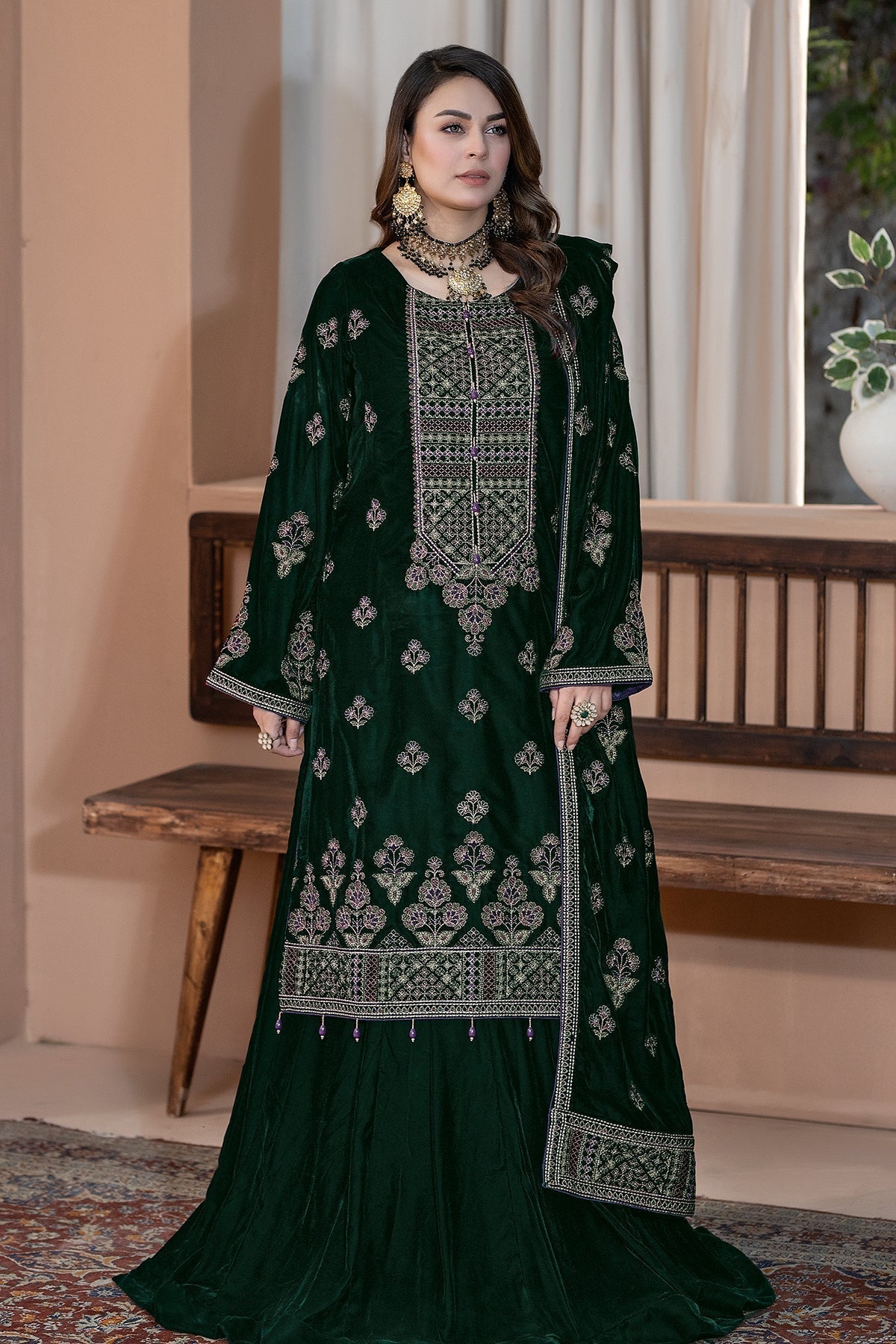 Raeesa Premium | Bareeza Velvet | VL-102 - House Of Hania