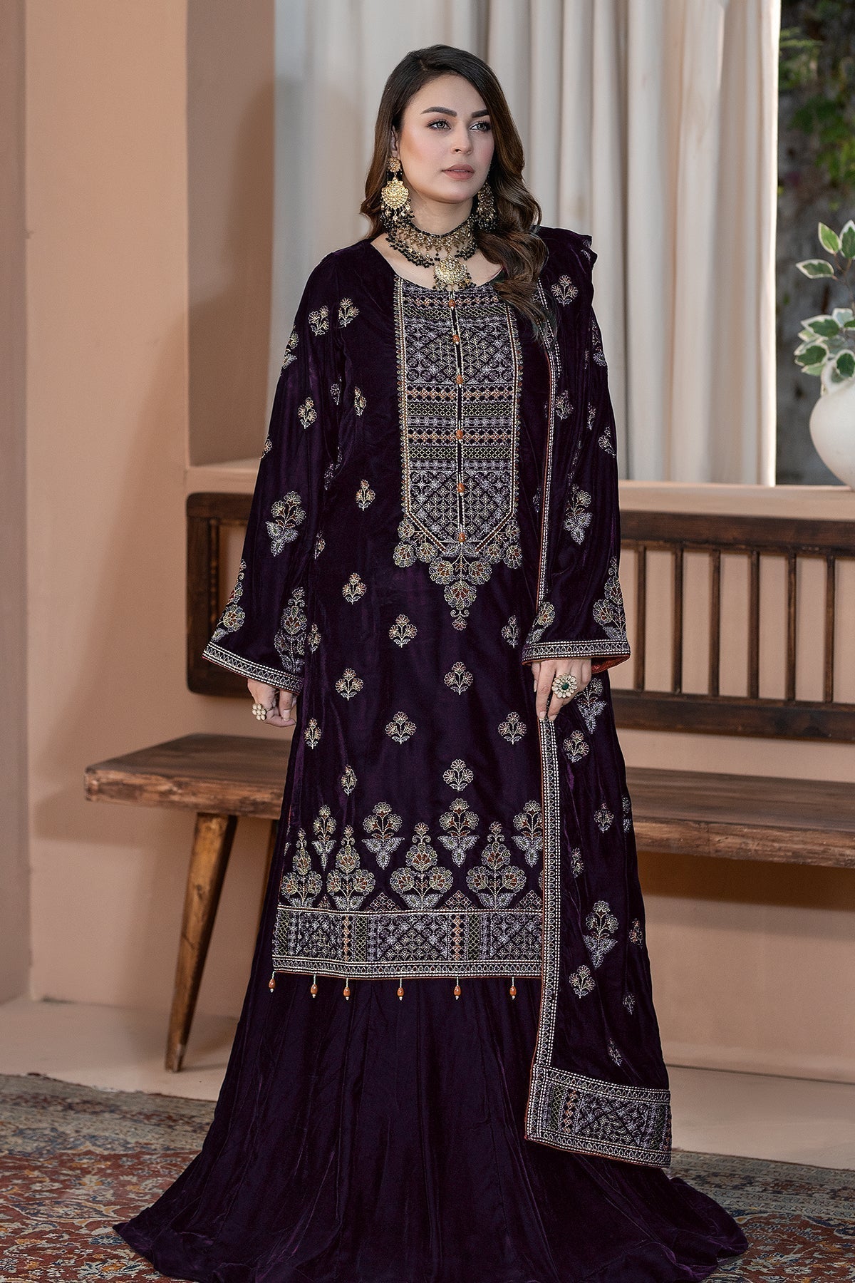 Raeesa Premium | Bareeza Velvet | VL-102 - House Of Hania