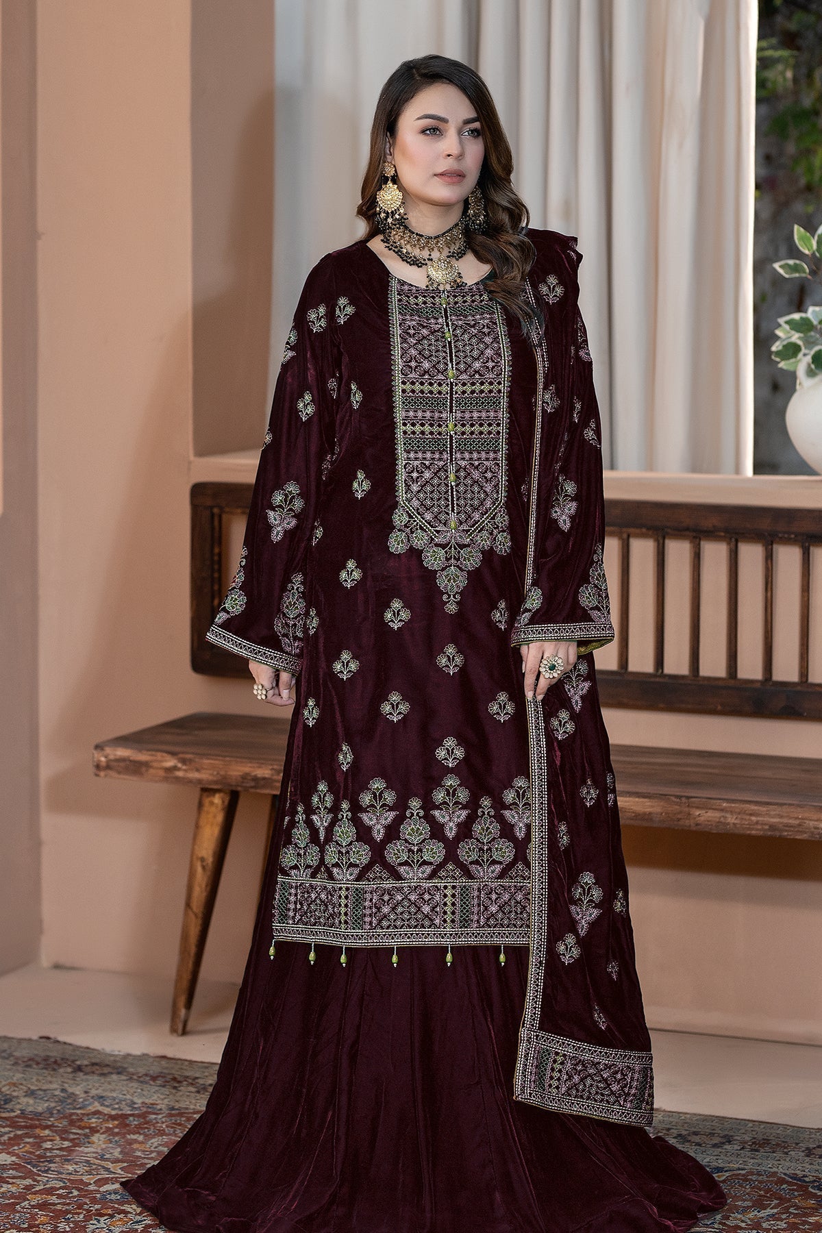 Raeesa Premium | Bareeza Velvet | VL-102 - House Of Hania