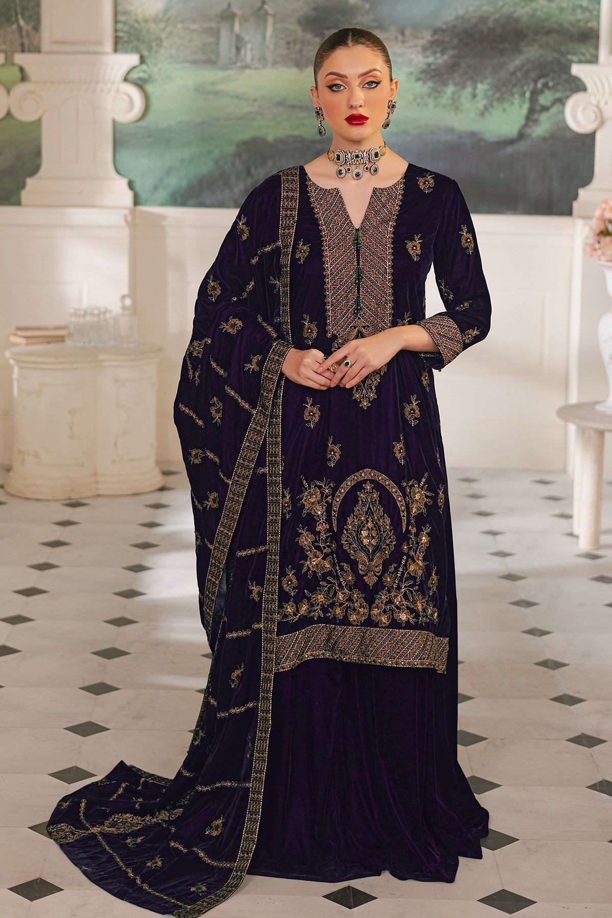 Raeesa Premium | Bareeza Velvet | VL-92 - House Of Hania