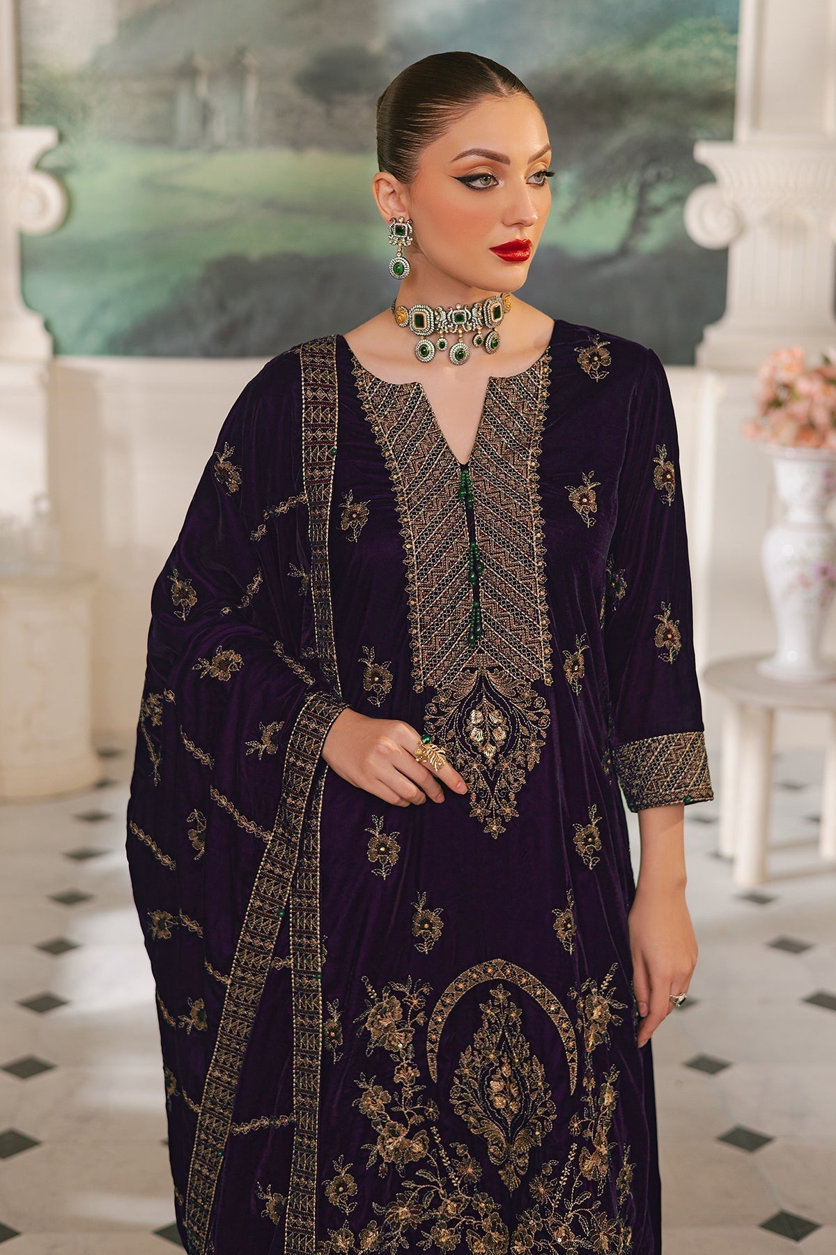 Raeesa Premium | Bareeza Velvet | VL-92 - House Of Hania