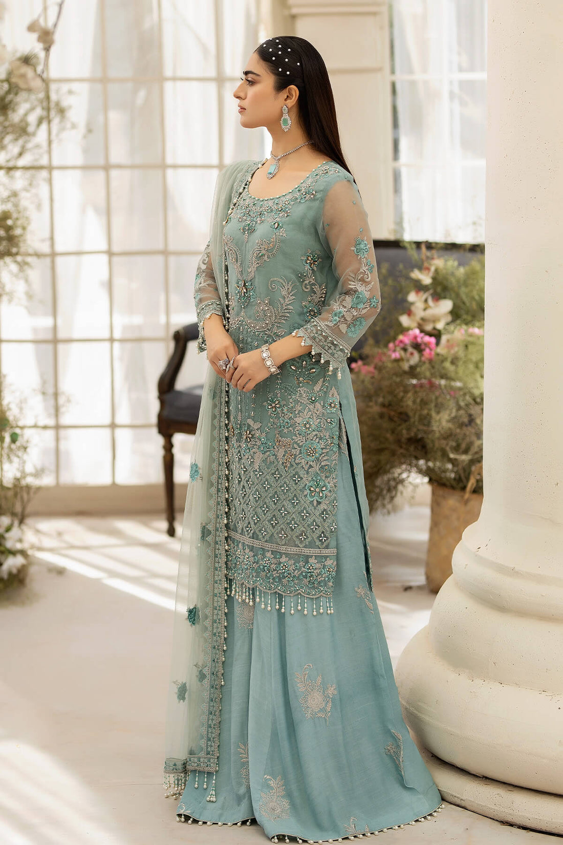 Raeesa Premium | Dehleez Formals | DL-1013 Caribbean Coast - House Of Hania