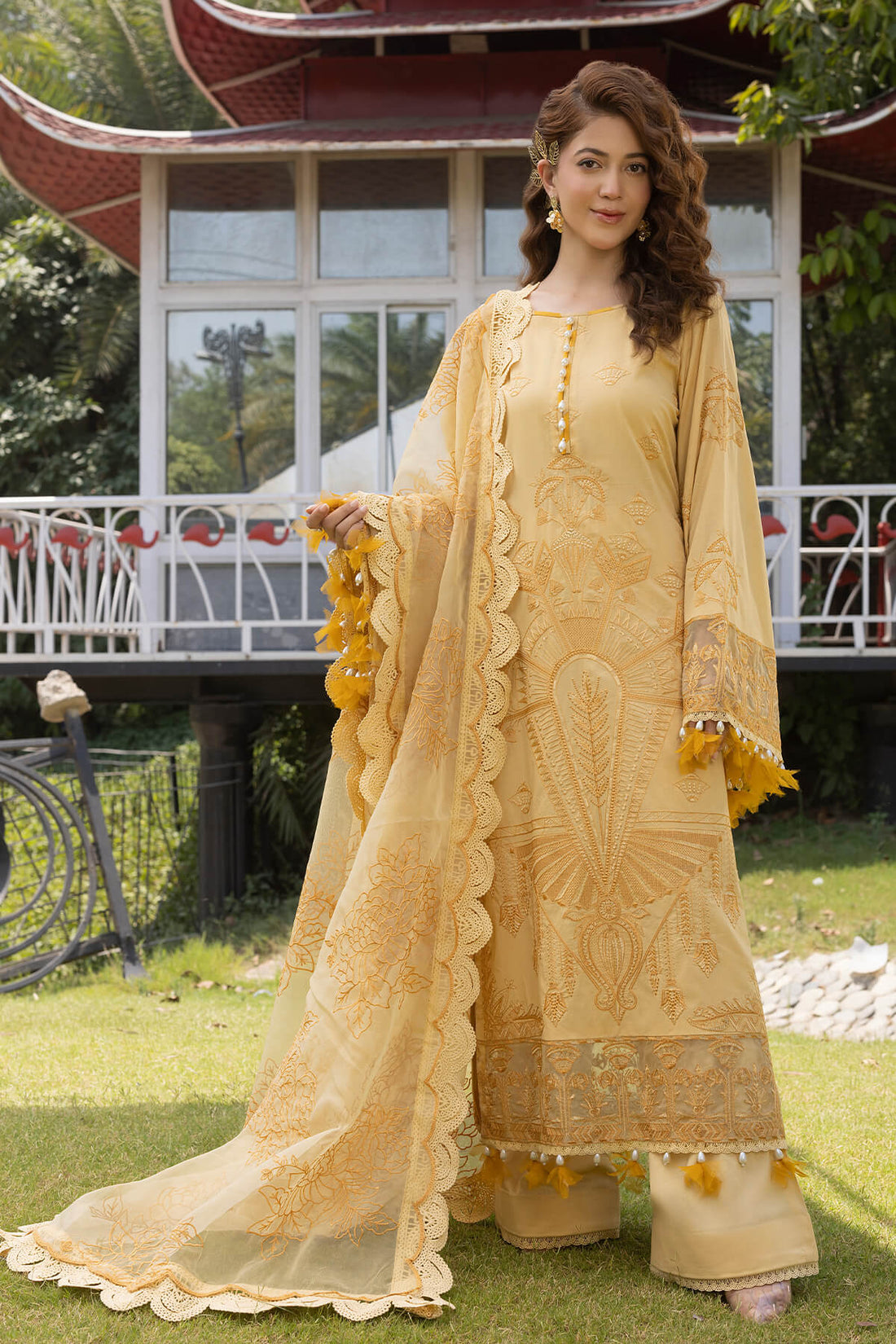 Raeesa Premium | Ferya Lawn | Noor E Fajar | Ferya | FD-01 - House Of Hania