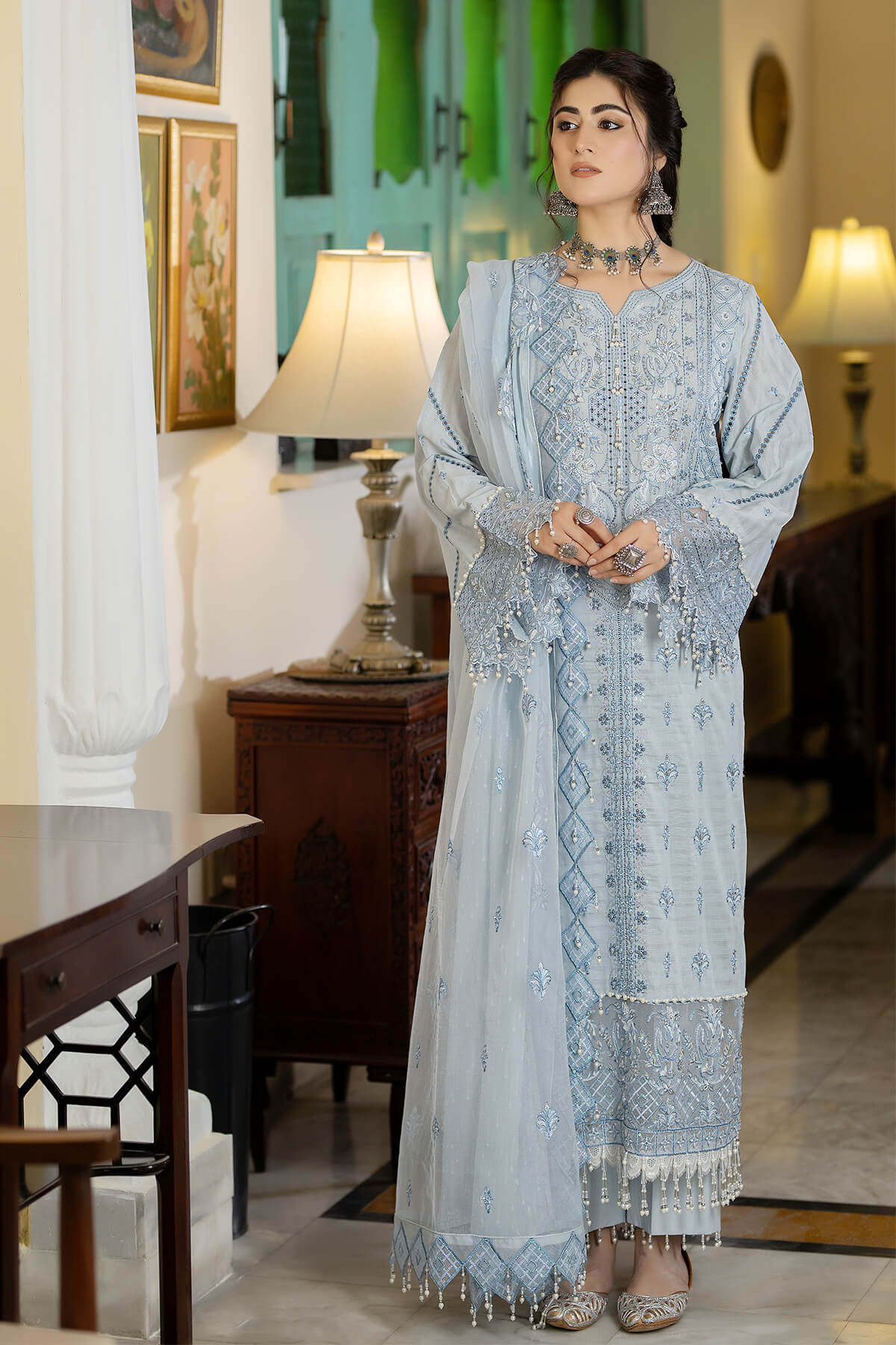 Raeesa Premium | Kimora Lawn Collection | Kimora | HL-11 Koyel - House Of Hania