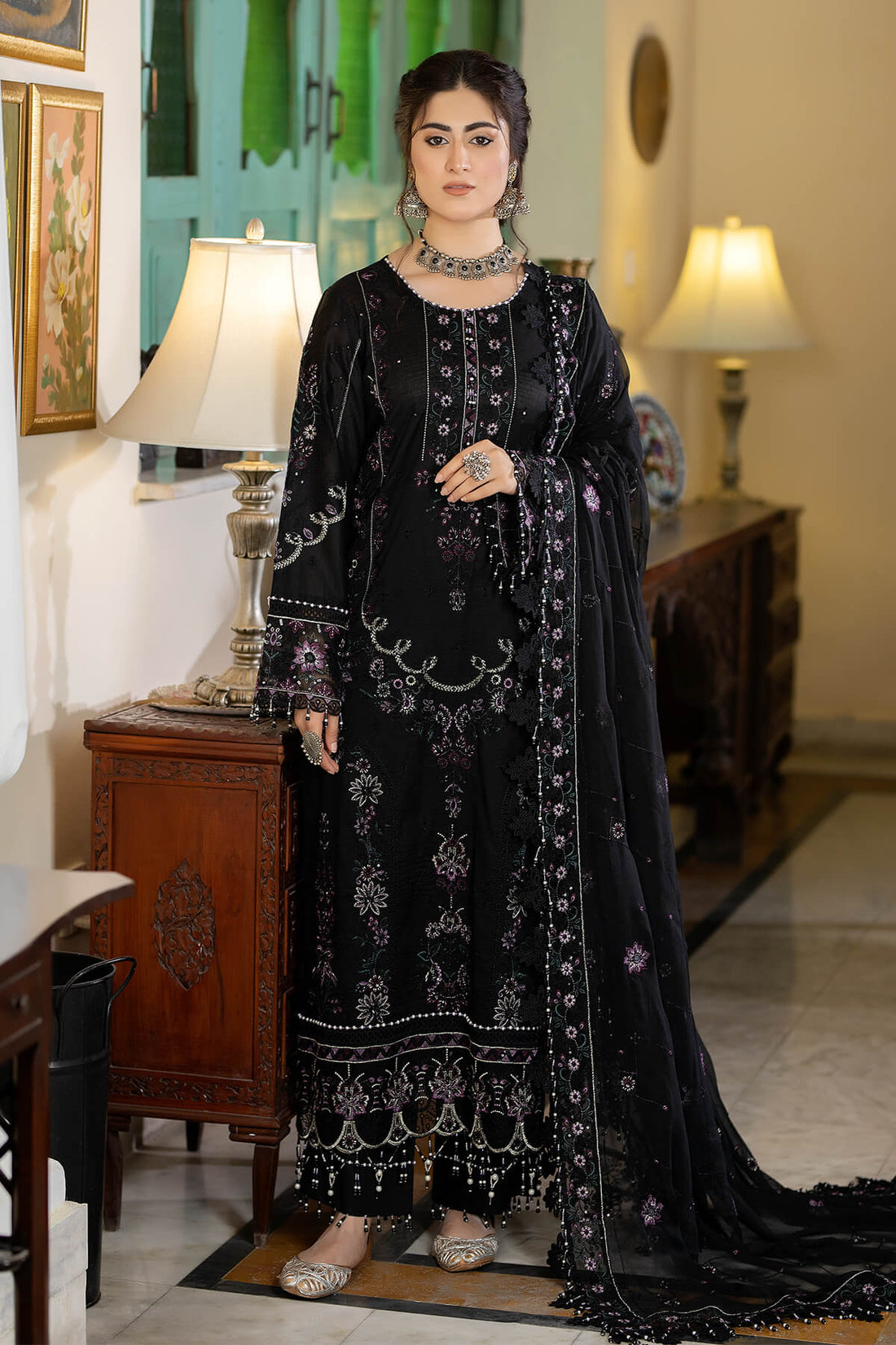 Raeesa Premium | Kimora Lawn Collection | Kimora | HL-12 Mina - House Of Hania