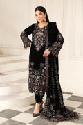Raeesa Premium | Sheen Luxury Velvet | Noir - House Of Hania