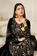 Raeesa Premium | Sheen Luxury Velvet | Noir - House Of Hania