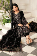 Raeesa Premium | Sheen Luxury Velvet | Noir - House Of Hania