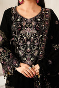 Raeesa Premium | Sheen Luxury Velvet | Noir - House Of Hania