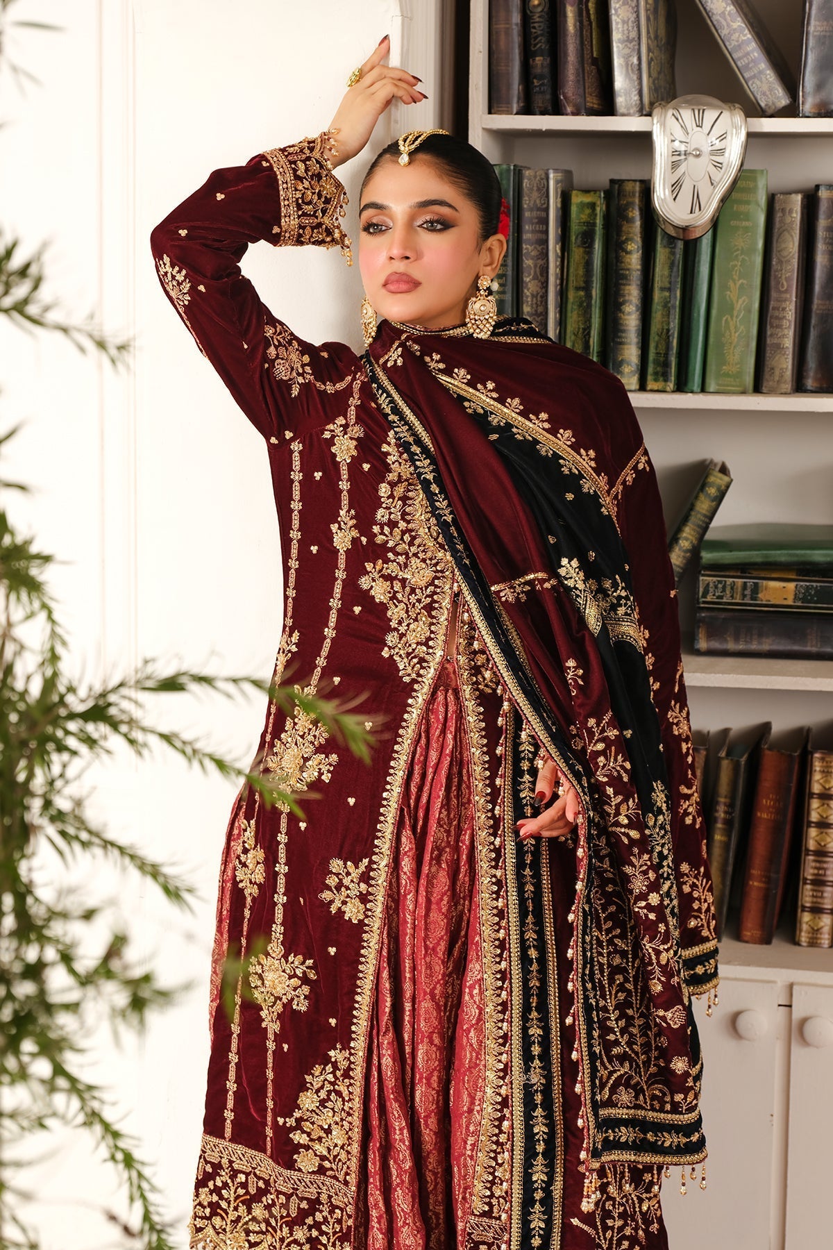Raeesa Premium | Sheen Luxury Velvet | Sitara - House Of Hania