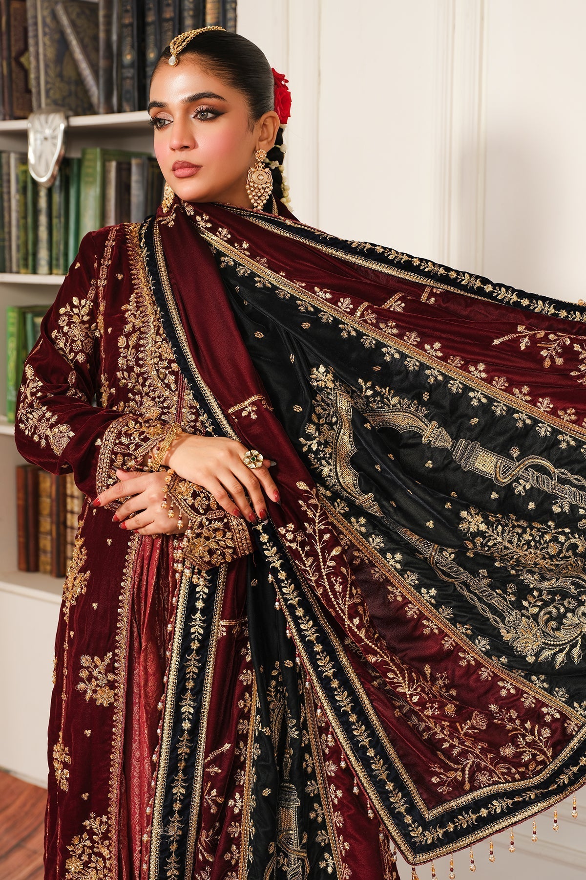 Raeesa Premium | Sheen Luxury Velvet | Sitara - House Of Hania