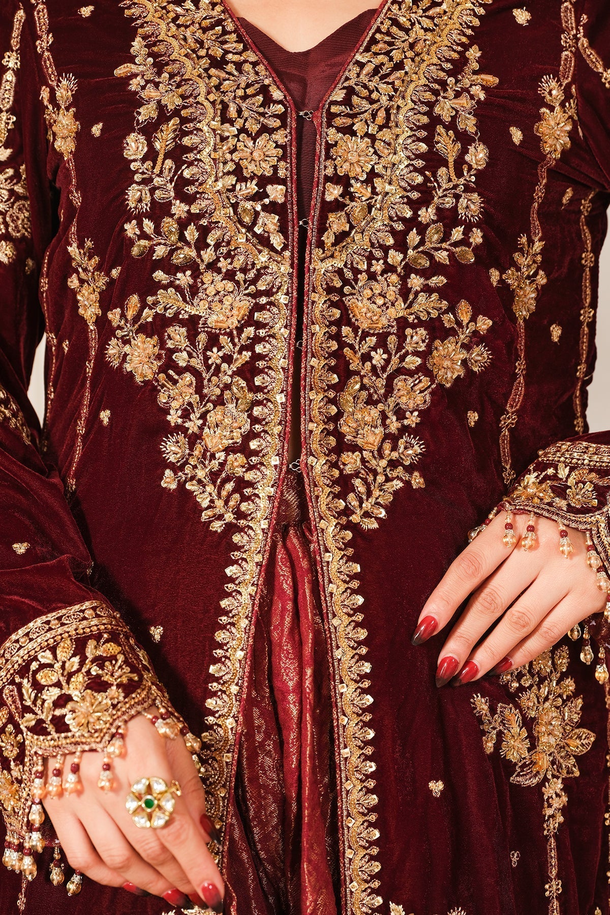 Raeesa Premium | Sheen Luxury Velvet | Sitara - House Of Hania
