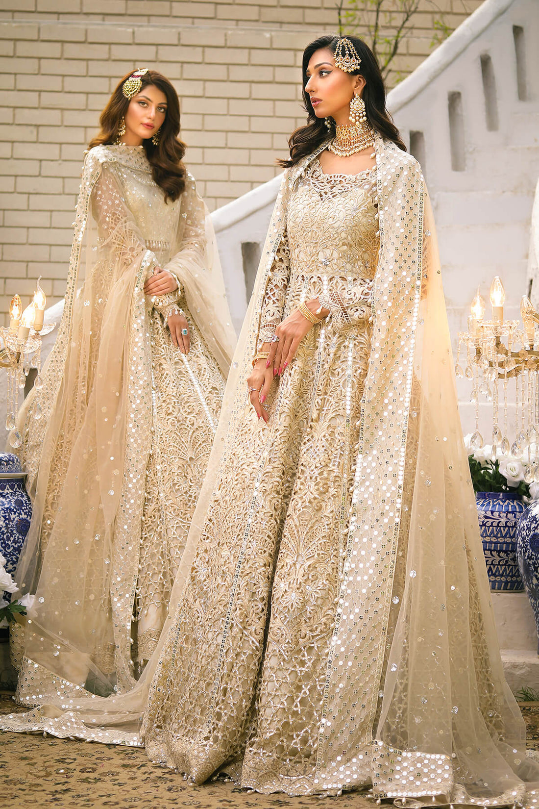 Raeesa Premium | Wajadan Wedding Formals |  WD-1 Pearl White - House Of Hania
