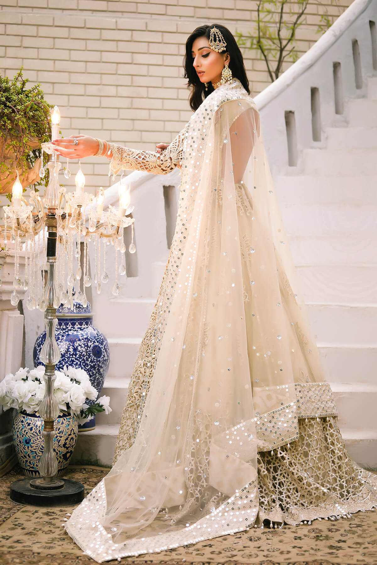 Raeesa Premium | Wajadan Wedding Formals |  WD-1 Pearl White - House Of Hania