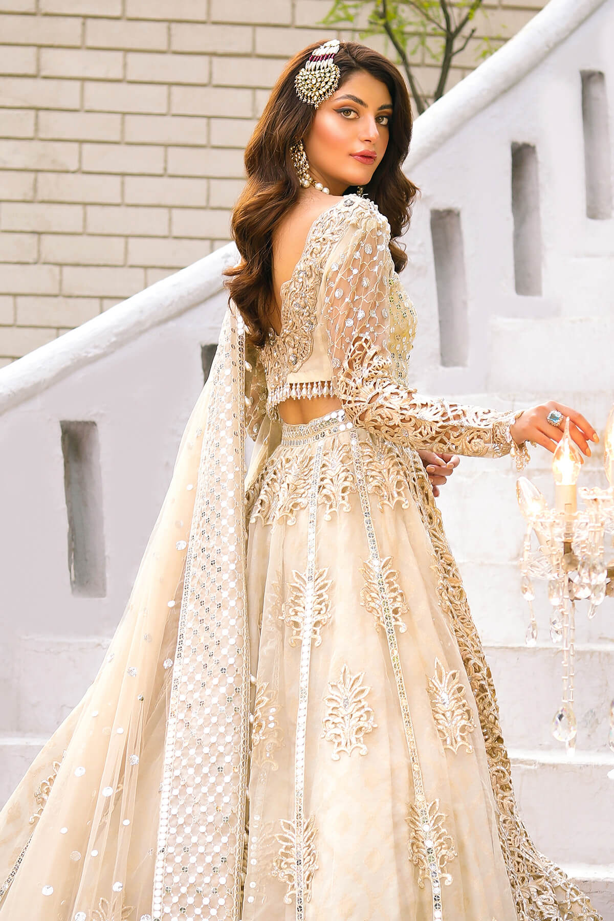Raeesa Premium | Wajadan Wedding Formals |  WD-1 Pearl White - House Of Hania